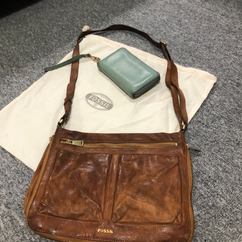 Fossil wallet and purse set